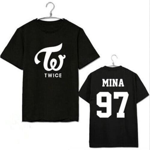 KPOP TWICE Lim Na Yeon MOMO Tzuyu Mina Concert the Same Short Sleeve T-shirt Women T-shirts streetwear tshirt womens shirts
