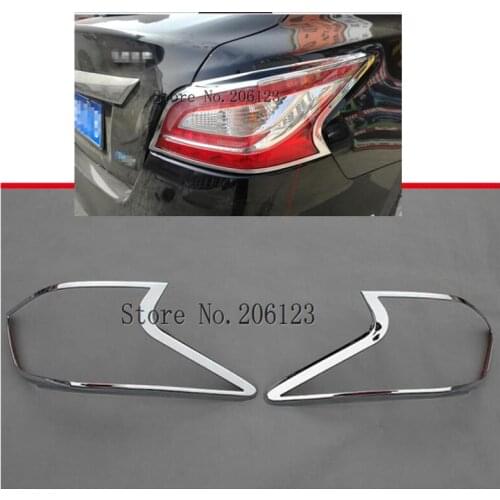 For Nissan Altima 2013 2014 2015 ABS Chrome Tail Light Lamp Cover Trim 2 pcs