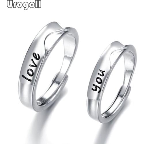 Fine Jewelry Ring 925 Sterling Silver Rings Gift For Men Women Romantic Wedding Geometric shape Couple Ring Jewelry Gifts