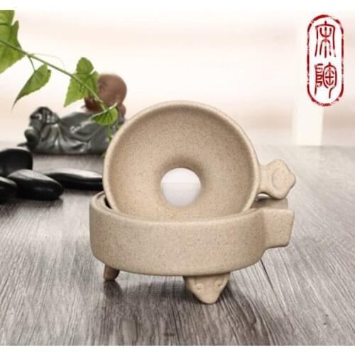 Stone Moulding Tea Leakage Tea Net Ceramic Earth Filter Ancient Tea Filter Ceramic Kungfu Teaware Accessories