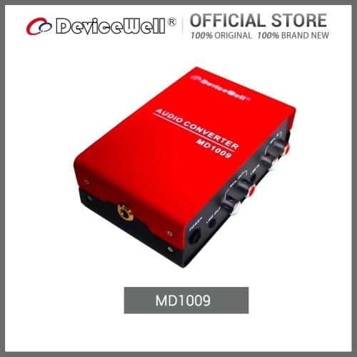 DeviceWell MD1009 XLR to RCA3.5 Hi-Fi DC 12V Balanced Unbalanced Conversion Output Lossless Sound Quality Mini Audio Converter