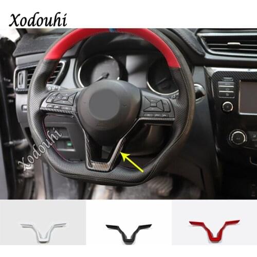 For Nissan X-Trail XTrail T32/Rogue 2017 2018 2019 2020 Car Body Detector Stick Cover ABS Steering Wheel Interior Kit Trim Frame