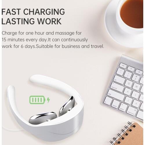 New Portable Mini Neck Massager Intelligent Heating Neck Massager 5 Massage Modes Effectively Relieve Stress Pain Muscle Relax