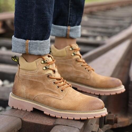 Mens boots sport hot fashion Casual Mens male causal leather shoe sports sale men mens footwear sneaker black man Sneaker slip