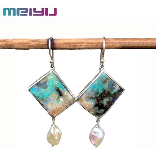 Natural Freshwater Pearl Dangle Earring Baroque Bridal Irregular Pearl Pendientes Jewelry For Women Wedding Mothers Gift