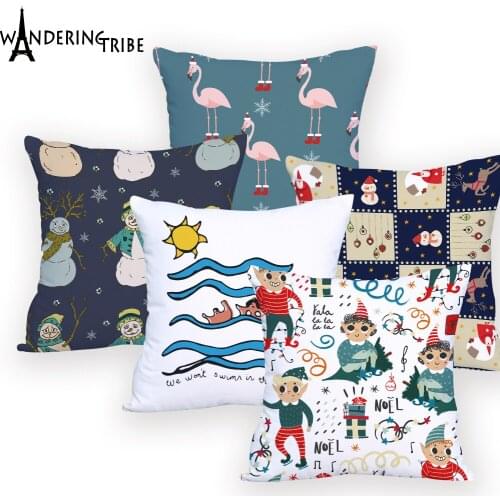 Custom Cartoon Decoration Pillow Covers For Chair Cushion Cover Christmas Pillow Cover Animal Pillows Sofa Decorative Cushion