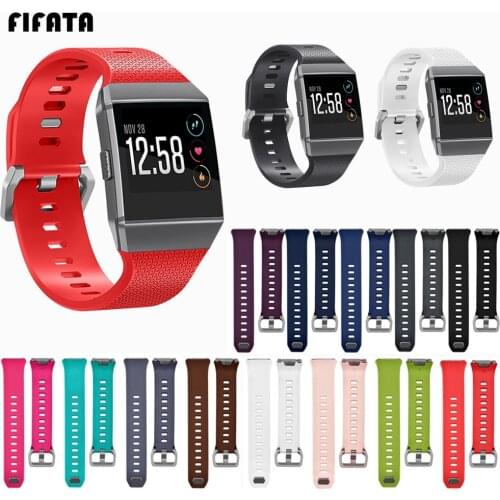 FIFATA Replacement Watch Strap For Fitbit ionic Silicone Wristband Bracelet For Fitbit Ionic Smartwatches Colorful Sports Band