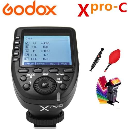 Godox Xpro-C Transmitter Supply V860IIC TT600 TT350C SK400II TT685C TT350 E-TTL 2.4G Wireless X system II HSS flash For Canon