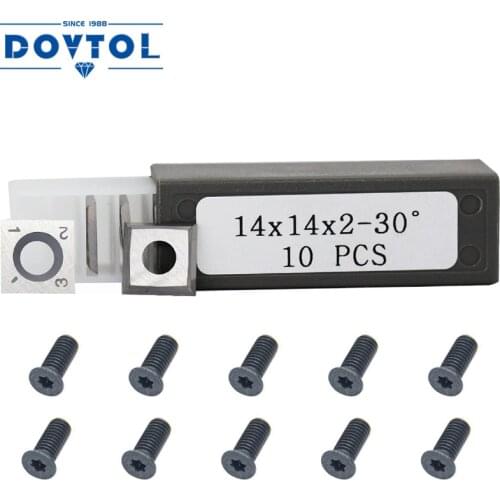 14mm Carbide Inserts Cutters Replacement Square Straight for Grizzly T21348 and Woodworking Spiral Helical Planer Head 10pcs