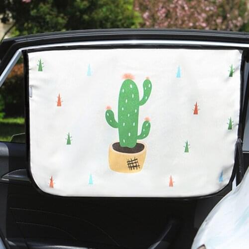 Universal Cartoon Car Window Sunshade Sunscreen UV Protect Visor Side Window Magnetic Car Curtain Styling For Baby Kids