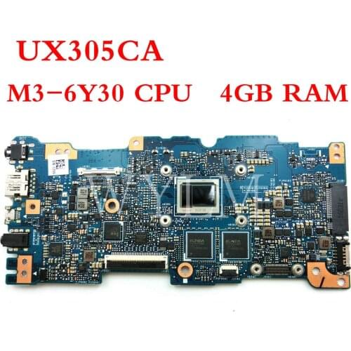 UX305CA M3-6Y30 CPU 4GB RAM mainboard For ASUS UX305C UX305CA Laptop motherboard Tested Working 90NB0AA0-R00040 free shipping