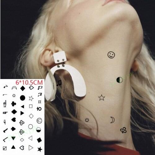 Waterproof Temporary Tattoo Sticke Panda geometric cute sexy ins Body Art flash tatoo fake tatto for Women Men
