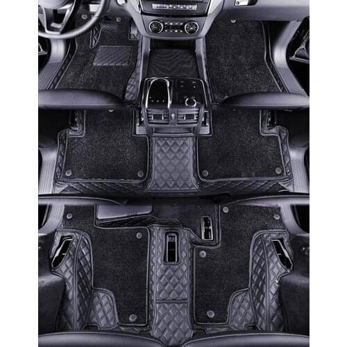 Custom special car floor mats for Mercedes Benz GL 350 400 450 500 550 X166 2016-2013 7 seats waterproof double layers carpets