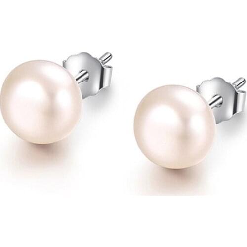 Natural freshwater pearl stud earring 925 pure svearring elegant fashion earrings anti-allergic svjewelry