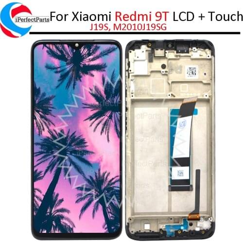 6.53" For Xiaomi Redmi 9T LCD Display with Frame Touch Panel Screen Digitizer Assembly Pantalla For Redmi 9T LCD M2010J19SG
