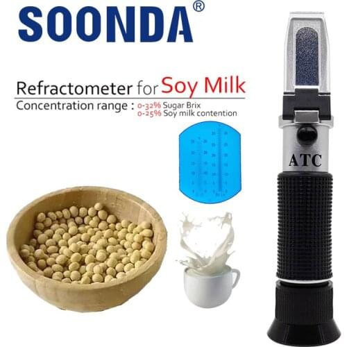 0-25% Soy Milk Concentration Identify Soy Milk Mixed With Water Refractometer 0-32% Brix Meter Roy Milk Purity Value Measuring