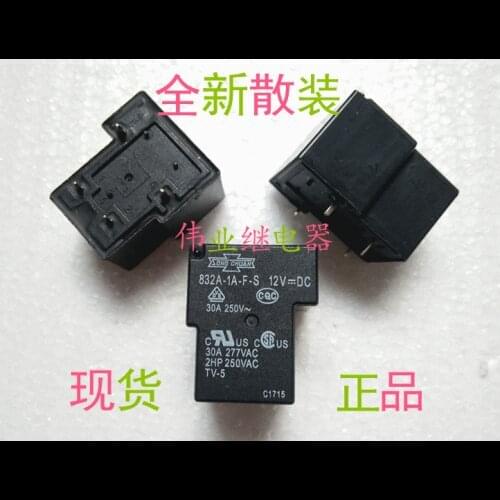 2pcs/lot 832A-1A-F-S 12VDC New Relay 4 PIN A set of normally open