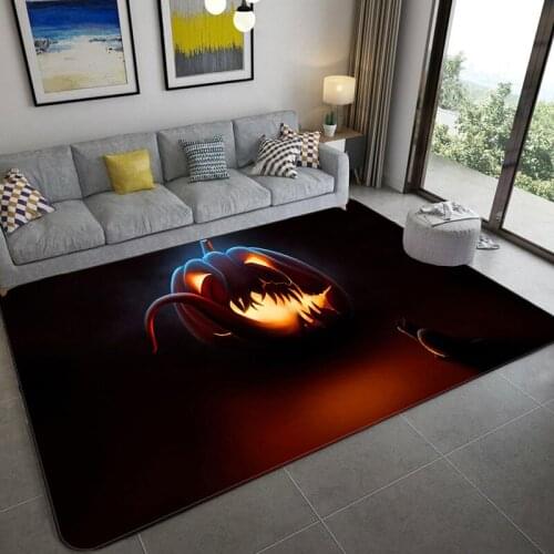 3D Pumpkin horror Halloween Carept living room carpet bedroom dining room door mat area rugs parlor kitchen bathroom mats custom