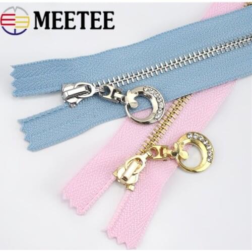 5pcs 15/18/20/25/30cm 3# Metal Zipper Closed End Gold Silver Tooth Zips Lock DIY Bag Clothing Sewing Accessories ZA005