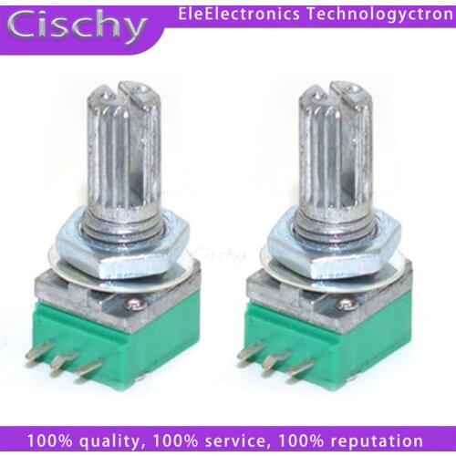 5pcs RK097N 5K 10K 20K 50K 100K 500K B5K with a switch audio 3pin shaft 15mm amplifier sealing potentiometer
