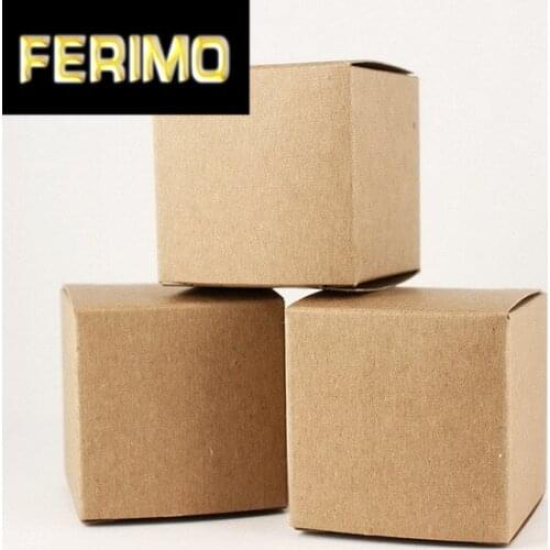 5x5x5cm Square Favor Box Kit Paper Candy Boxes Chocolate Boxes With Ribbon For Party Favor 50pcs