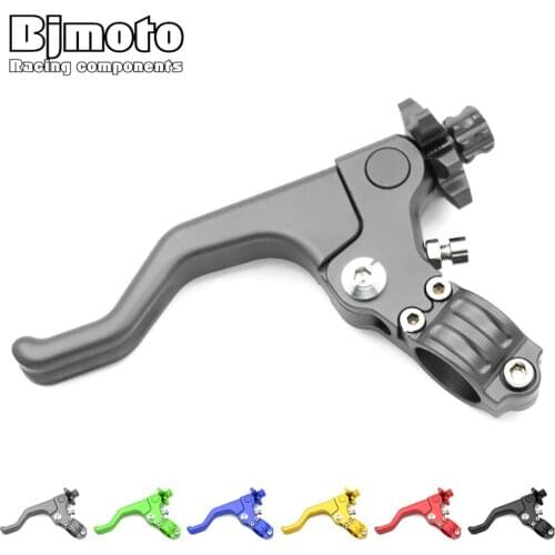 BJMOTO 22mm 7/8" Motorcycle Handlebar CNC Aluminum Adjustable Stunt Clutch Lever Assembly For Dirt Bike