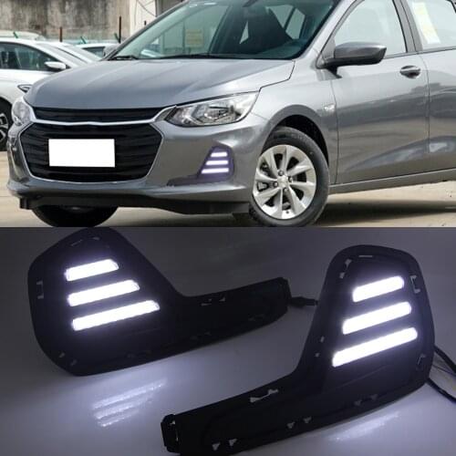 Car Flashing 1 Pair For Chevrolet Cavalier 2020 2021 Car LED DRL Daytime Running Lights Turn Signal Fog Lamp Cover Car Styling