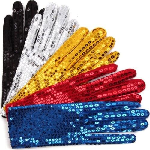 Sparkly Glitter Sequin gloves Adults Children gloves Unisex Disco Hen Party Stage Dance gloves Fancy Dress Magic gift
