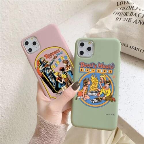 Halloween Satan Vintage Lets Summon Demons Graphic Soft Phone Case For iphone 12PRO XS MAX XR SE 11pro max 7 8 plus 12MImini