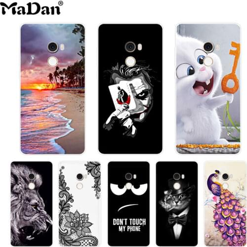 Phone Cover For Xiaomi Mi Mix2 Case Soft Silicone Protective Back Colorful Draw For Xiaomi Mix 2 Casing Funda Cartoon Pattern