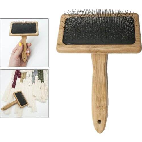 Stainless Steel Long Hard Pin Slicker Large Brush for Professional Grooming for Home Rug Carpet or Pet Cat Dog
