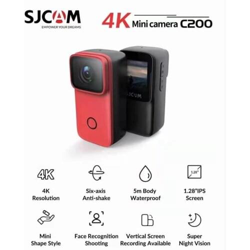 SJCAM C200 Action Camera 4K 16MP NTK96660 WiFi Anti-shake Night Nision 40M Waterproof Sports DV Webcam Thumb Camera