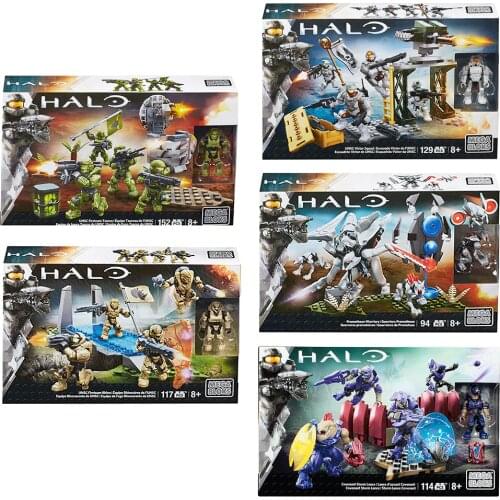 Mega Bloks Halo Promethean Warriors Playset Fireteam Rhino UNSC Fireteam Taurus Playset Victor Squad Children toy gift