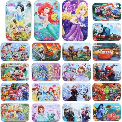 Disney Princess frozen puzzle car Disney Snow White 60-piece Puzzle Toy Childrens Wooden Puzzle Educational Toys For Children