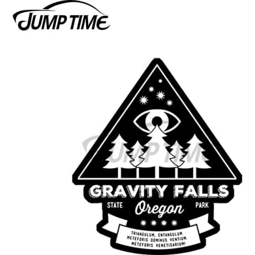 JumpTime 13 x 6.3cm For Visit Gravity Falls Oregon! Car Stickers and Decals Fashion 3D Custom Printing Vehicle VAN Decoration
