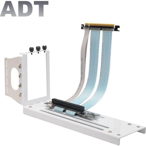 Ultra PCIe 4.0 X16 Riser Cable Extreme ,White Three Solt Graphics Card Vertical Mount Barcket PCIe 4.0 Riser Cable