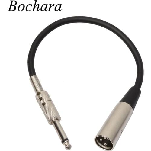 30cm 1/4''Jack 6.35mm Mono Male to XLR Male Microphone Mixer Audio Converter Cable