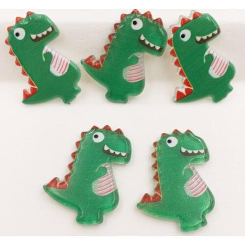 10pcs Kawaii Colorful Glitter Drago Pet Flat Back Acrylic Sheet Miniature Pattern Applique DIY Scrapbook Craft Supplies SF843