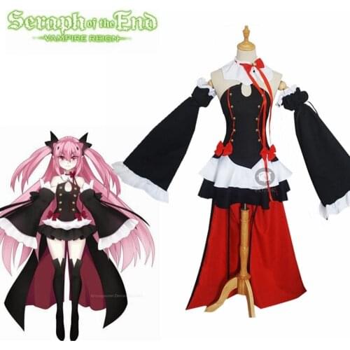 Anime Seraph Of The End Krul Tepes Cosplay Costume Owari No Seraph Vampire Halloween Uniform Dress Clothing + Shorts + Headwear