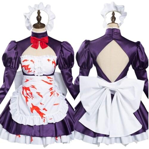 Anime High-Rise Invasion Maid-fuku Kamen Cosplay Costume Maid Dress Outfits Halloween Carnival Suit