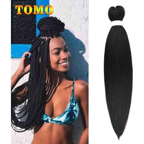 TOMO EZ Pre Stretched Braiding Hair 26Inch Jumbo Braids Professional Synthetic Crochet Hair Extensions Low Temperature Fiber 90g
