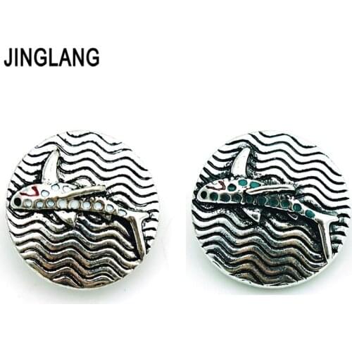 DIY Best Selling High Quality Fashion Interchangeable Fish Snap Button With Crystal for Bracelet/Necklace Accessories