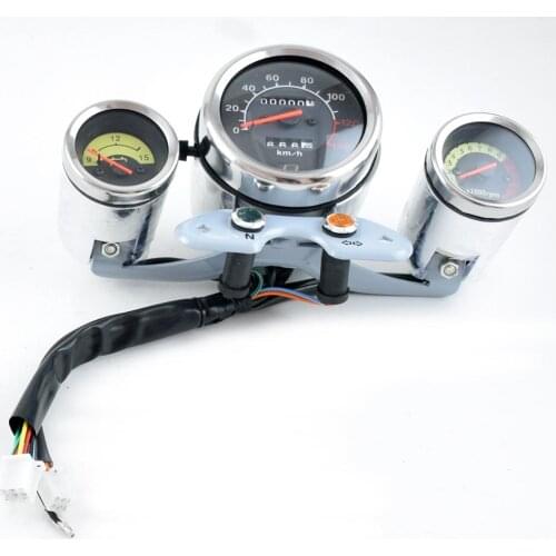 Mechanical SpeedoMeter Odometer Retro With Gear Combination Indicator Light cafe racer For SUZUKI QS150 QS150-B QJIANG YAMAHA