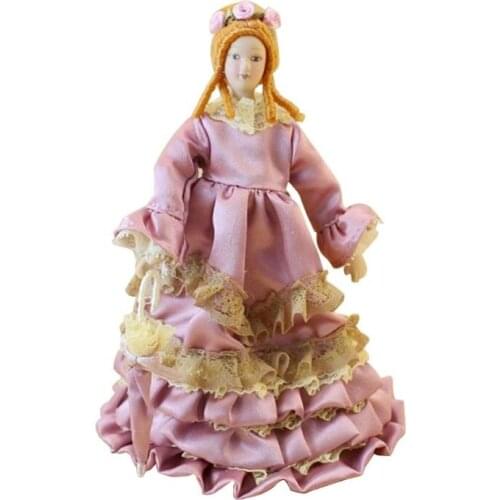 1:12 Miniature Lady Mini Dolls Dollhouse Decoration Accessories F3ME
