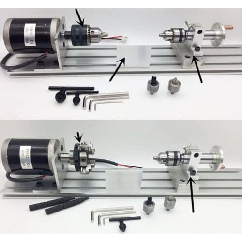 Multi-function mini lathe grinding and polishing ball bead machine mini DIY four-jaw chuck woodworking lathe B16 collet