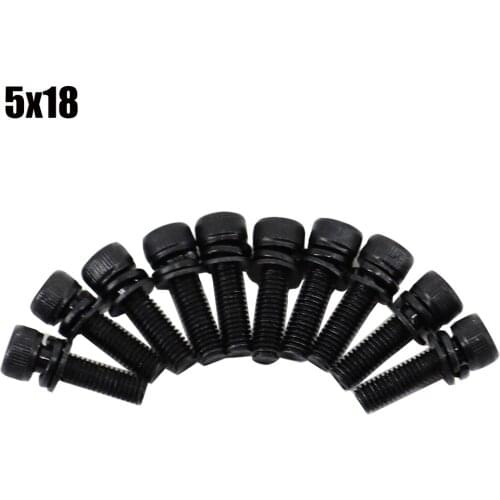 Pack of 10 M5 M6 stainless steel black grade 12.9 steel DIN912 hexagon socket head bolts for repair parts