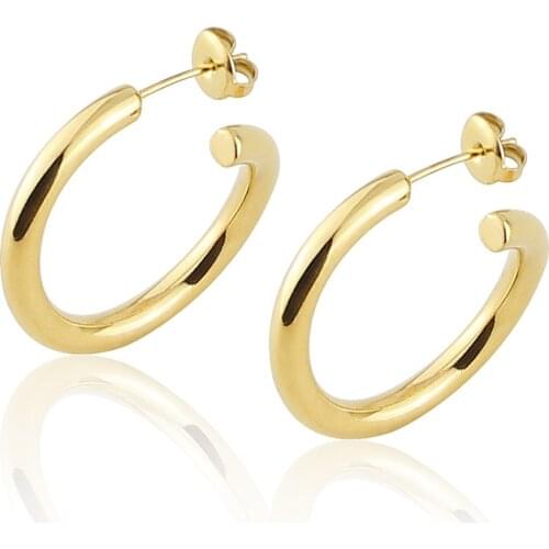 The New Stainless Steel Geometric Smooth Earrings Are Gifts For Women, Unique Design Jewelry Wholesale