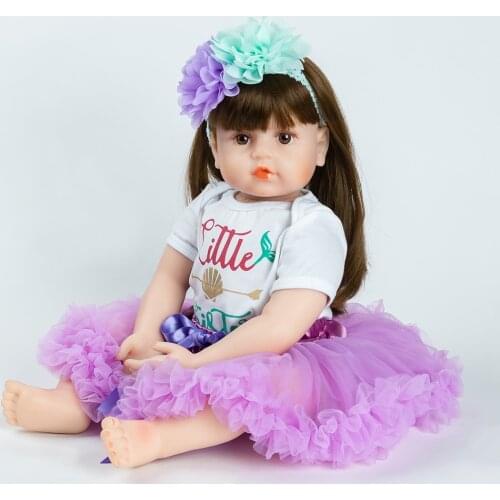 Princess Girls 60cm Silicone Reborn Doll Baby Toys Like Real Vinyl High Quality Baby Bonecas Girls Doll Reborn Menina