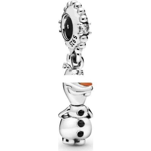 Authentic 925 Sterling Silver Bead Dis Froz Oal Dangle Charm Fit Fashion Women Pandora Bracelet Bangle Gift DIY Jewelry