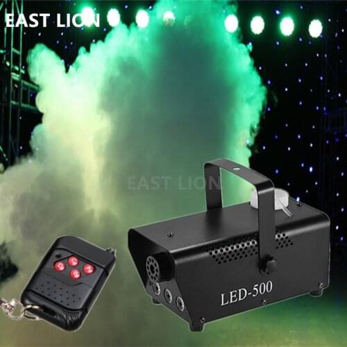 LED 500W Wireless Remote Control Fog Machine Red Green Blue Mixed Color Small Smoke Machine For Car Disco Bar Stage Sprayer Sho